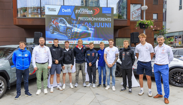 Fotojäädvustus ERC Delfi Rally Estonia pressikonverentsilt