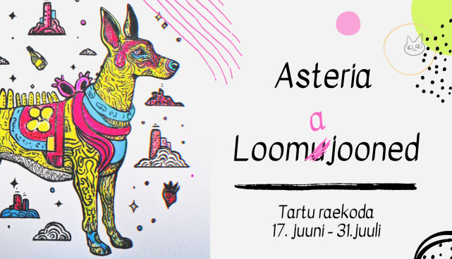 illustratsiooninäitus "Loomajooned" Tartu raekojas plakat