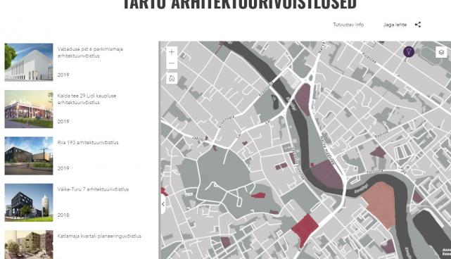 Tartu arhitektuurivõistluste kaardirakendus