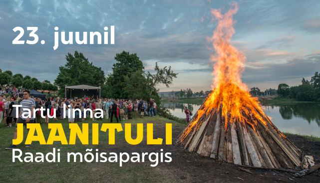 Tartu linna jaanituli lööb lõkendama Raadi mõisapargis